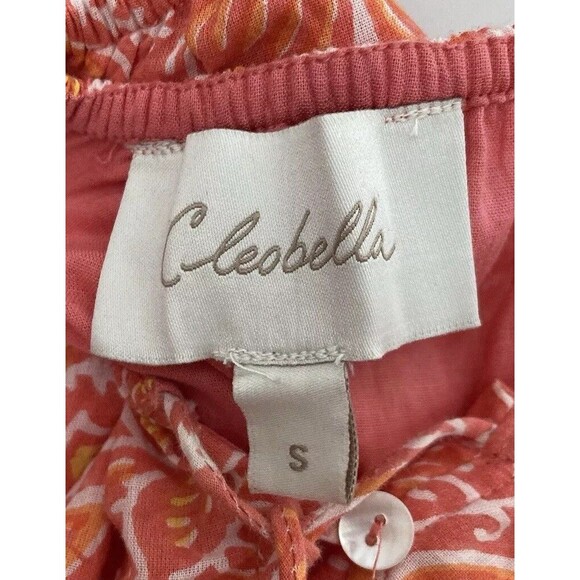 Cleobella Grace Mini Dress Blossom Block Print Pink SMALL Women’s - Picture 6 of 13